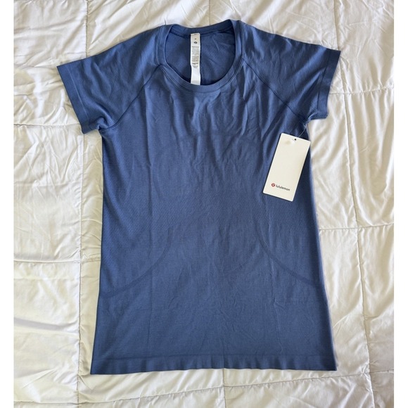lululemon athletica Tops - New Lululemon Swiftly Tech Short Sleeve 2.0 Sz 10 Oasis Blue Waist Length Yoga